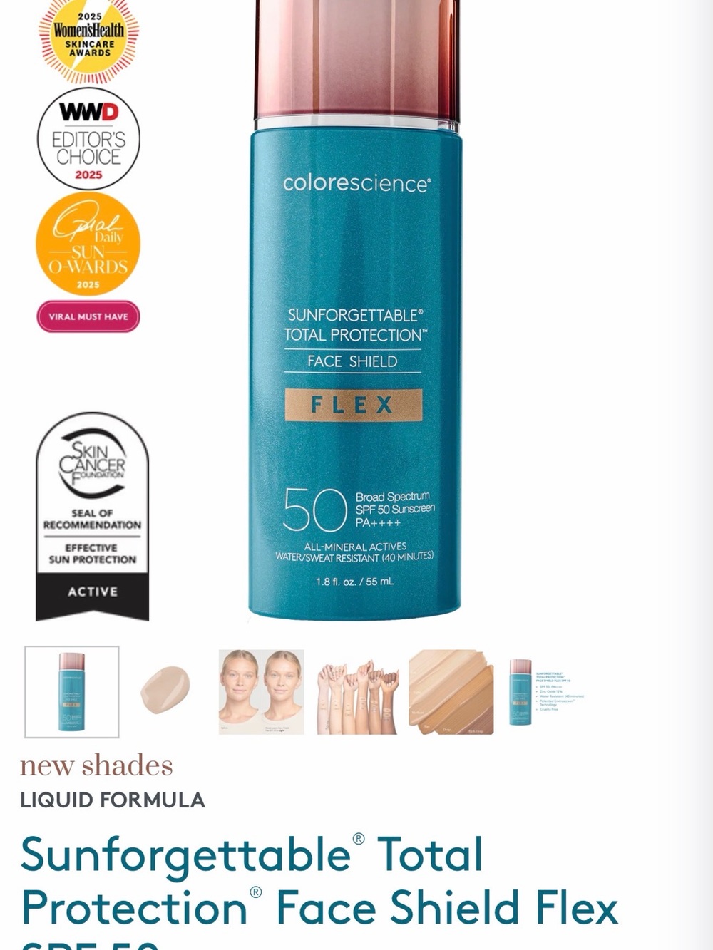 colorescience Sunforgettable Face Shield Flex- shade Light